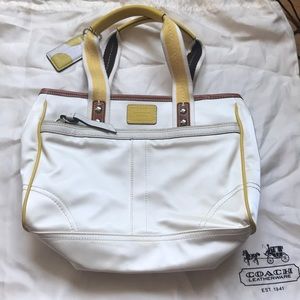 LIKE NEW COACH Satin Hampton Tote 10662